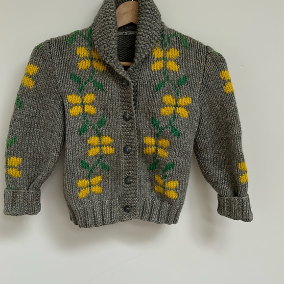 Floral cowichan cardigan - kids - Picture 1 of 2